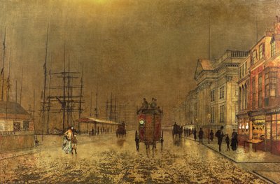 Une rue de Liverpool - John Atkinson Grimshaw